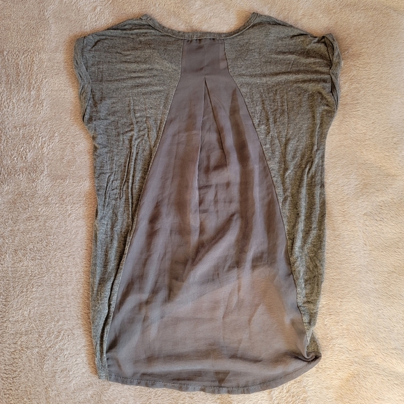 Aeropostale || grey tank with sheer cut back - Picture 4 of 5